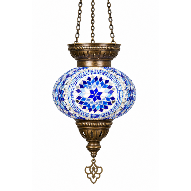 Three Chain Mosaic Lamp size 2